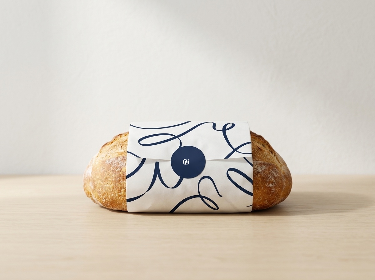 Ovenly Bakery Minimalist Paper Wrap on Sourdough Bread